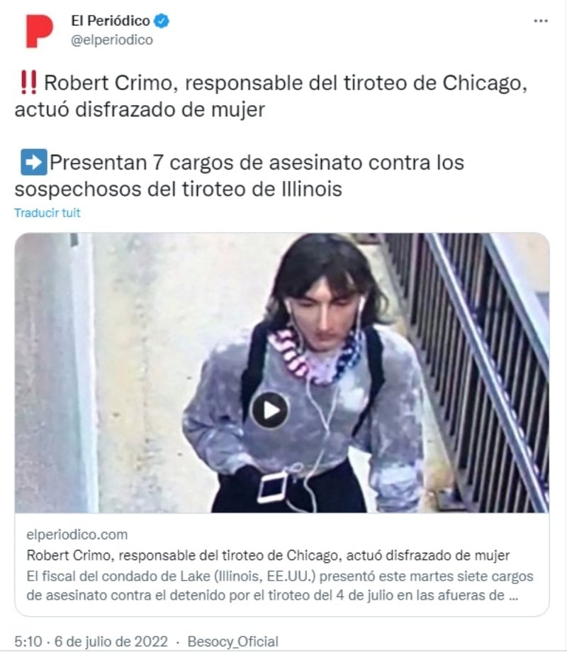 Se había vestido de mujer