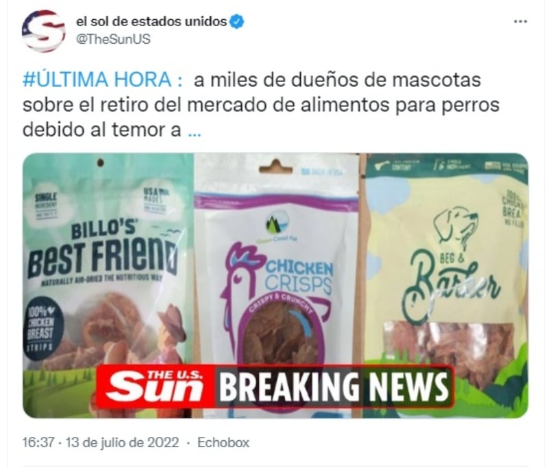 Retiran del mercado comida para perros por Salmonella