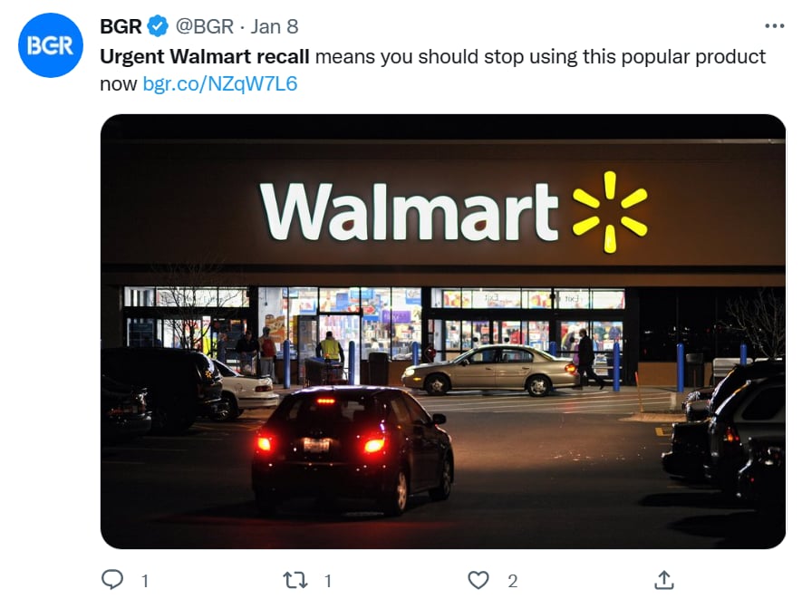 Recall pollo Walmart