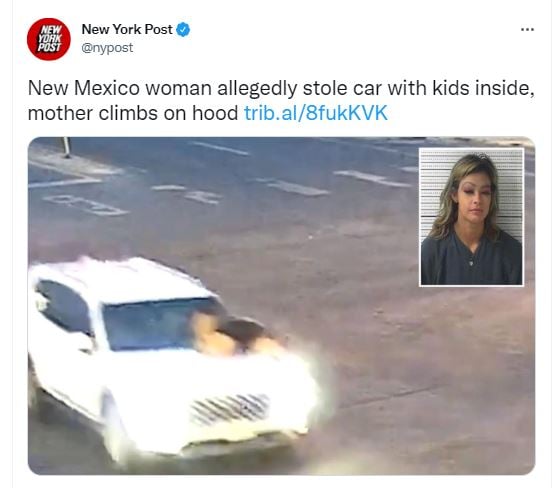 Regina Castillo stole a vehicle with two children inside