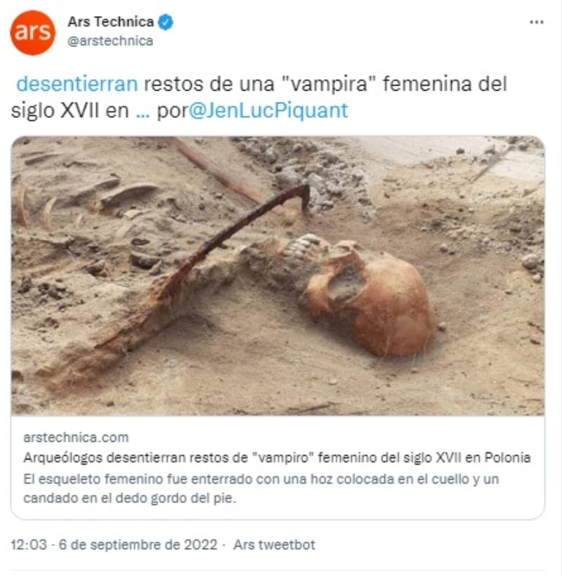Vampire woman remains discovered: They had a sickle in the neck