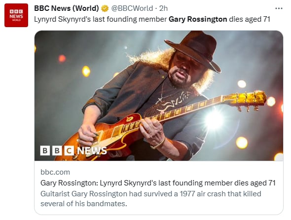 Muere fundador Lynyrd Skynyrd