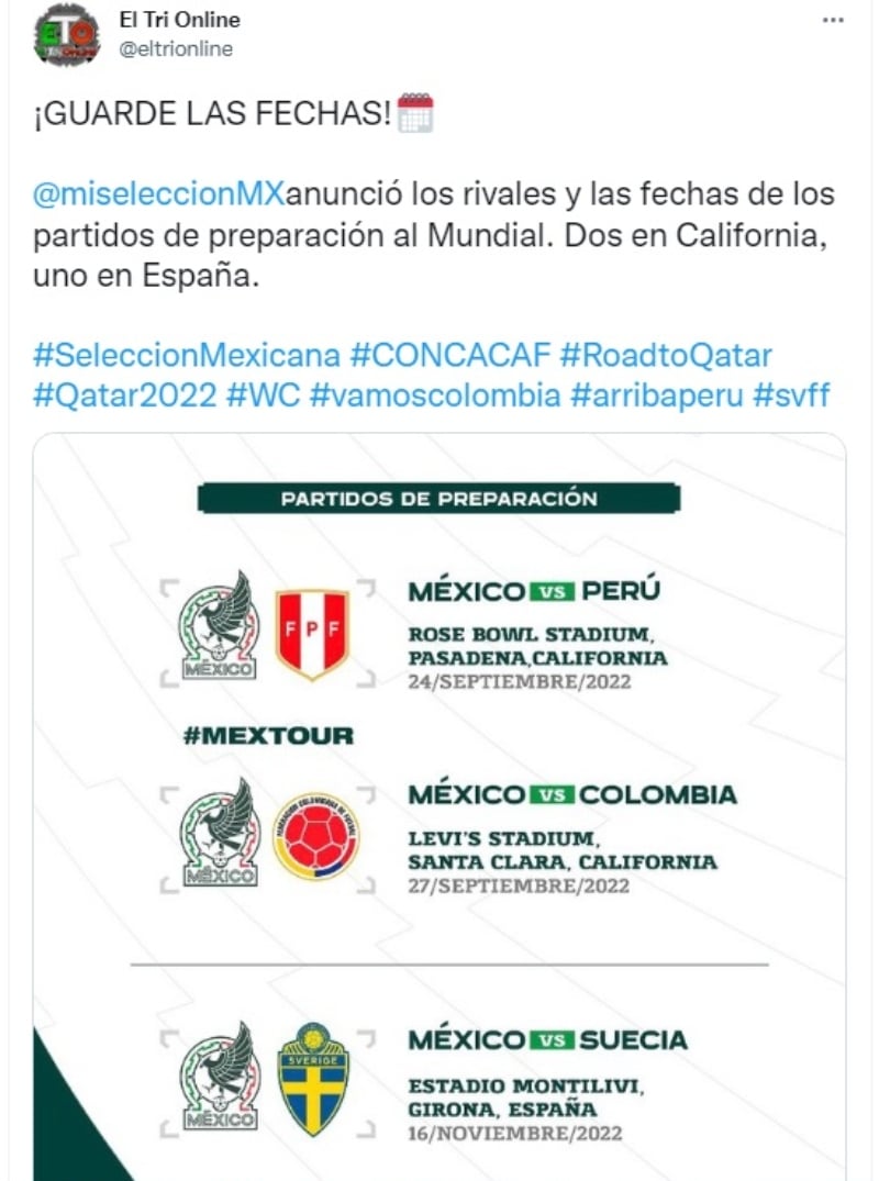 Rivals Mexican team: They prepare for the World Cup