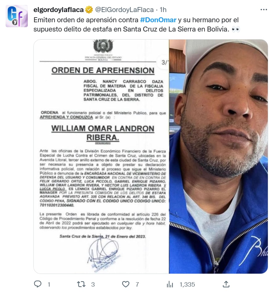 Orden aprehensión Don Omar