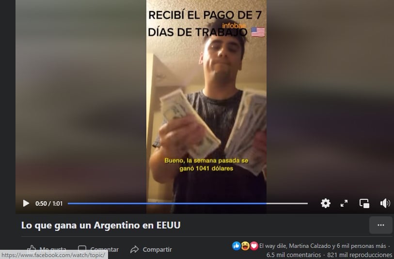 Así fue la reacción de los usuarios internautas tras enterarse sobre el pago de un joven argentino en EEUU