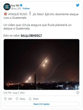 Advierten sobre ataque ruso a Guatemala, pero el Ejército cuenta la verdad