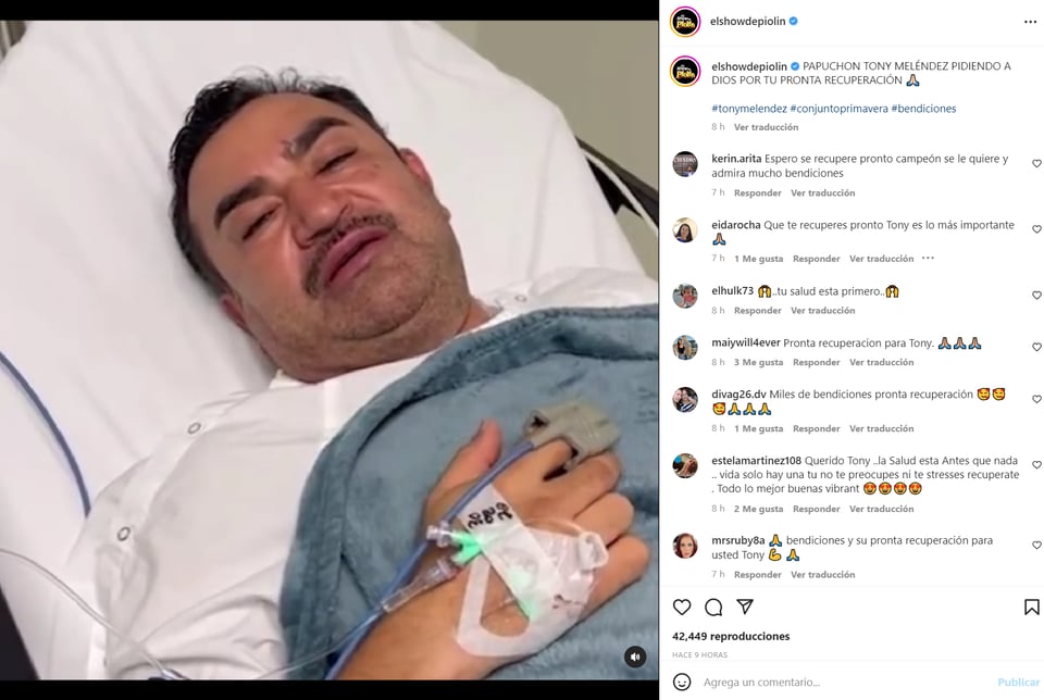 Artista hospitalizado