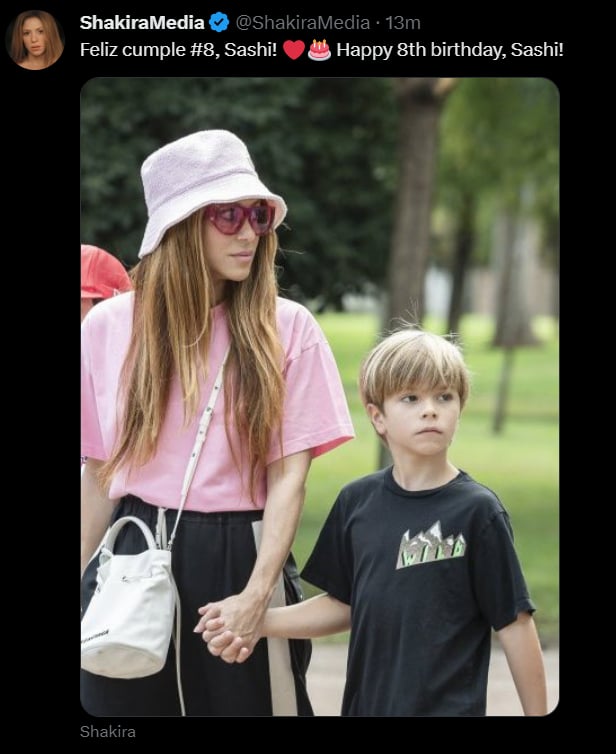 Shakira y Piqué celebraron el cumpleaños de su hijo Sasha
