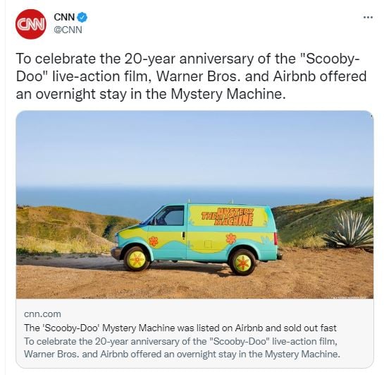 Alquilan la emblemática furgoneta de Scooby-Doo