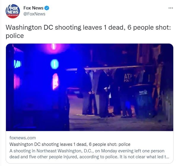 Tiroteo mortal se desata en Washington DC