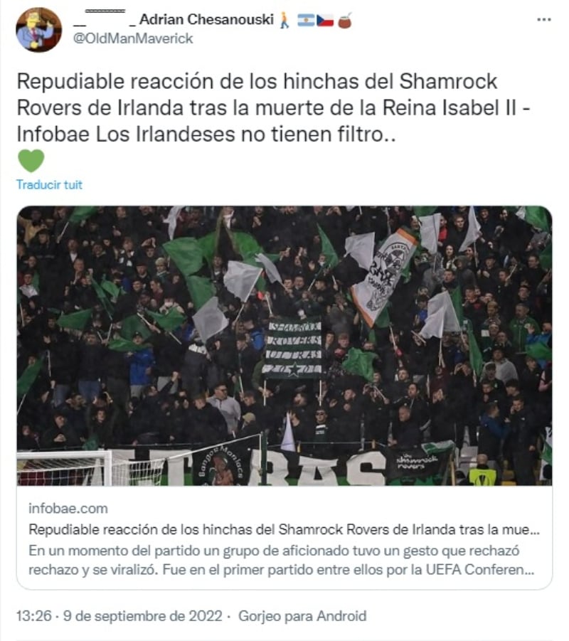 "Un cántico tan insensible no es aceptable en nuestro club"