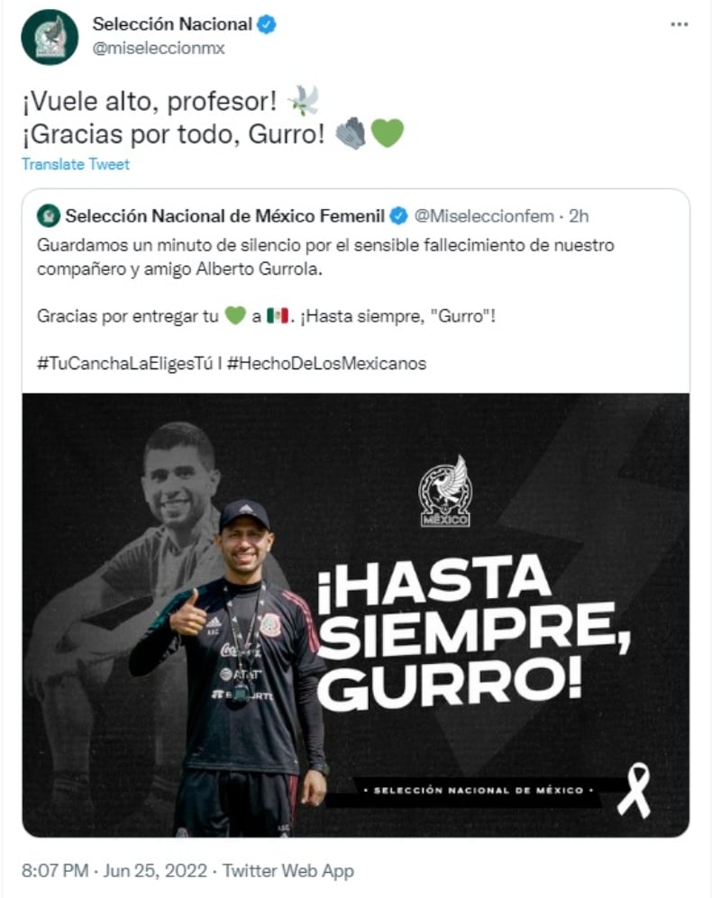Selección mexicana de luto: Muere Alberto Gurrola Castro