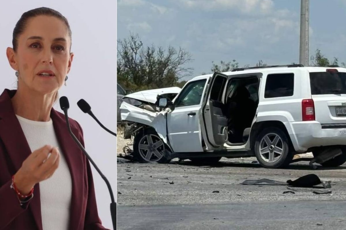 Claudia Sheinbaum sufre grave accidente en carretera