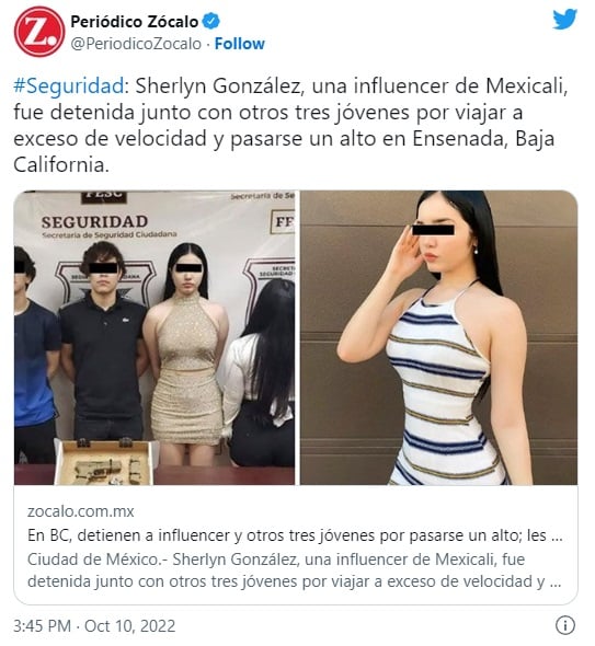 Detienen México Sherlyn tiktoker