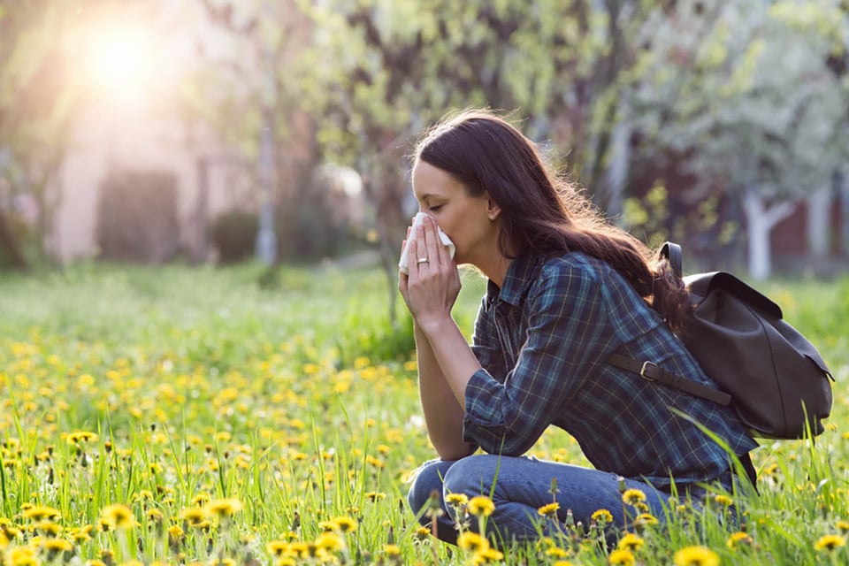 histaminas, alergia, mujer, hierba, primavera, Mitos sobre las alergias