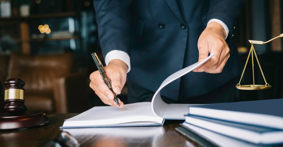 Lawyer working on citizenship papers