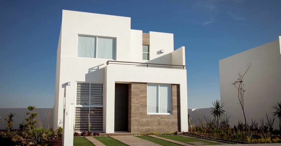 Una casa de dos pisos