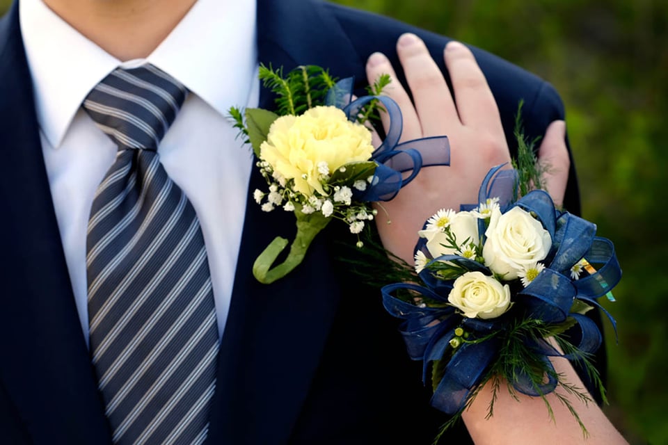 Prom night, flowers, corsage, formal wear, teenager