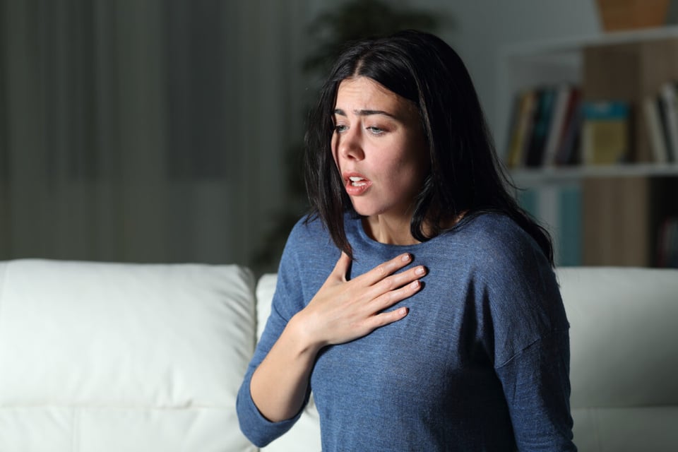 anxiety, woman, health, epstein-barr, illness