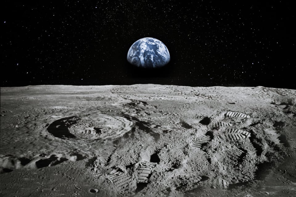 Frank Borman, earth, moon, space, view