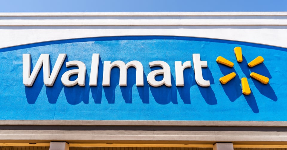 The Walmart sign where food stamps are accepted