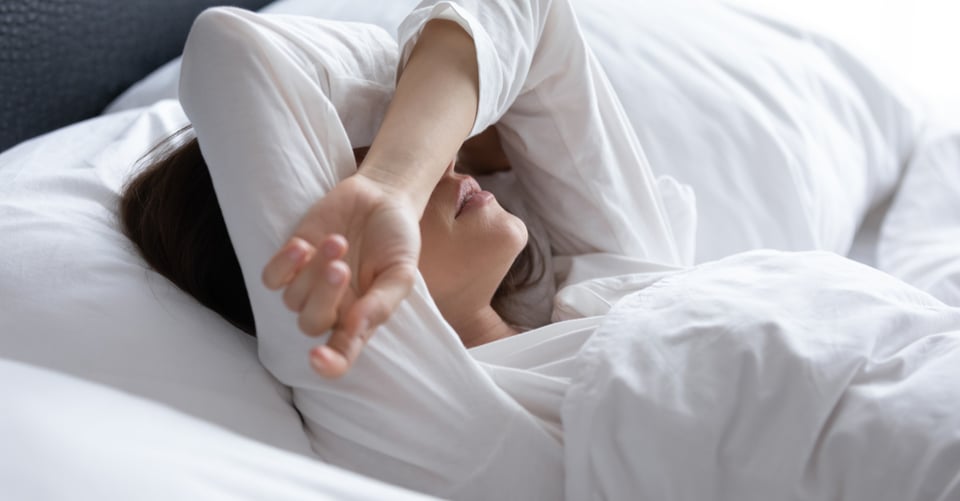 Girl having trouble sleeping