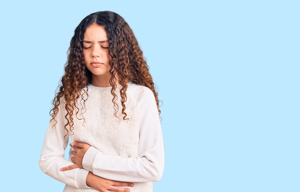 girl with stomach ache girl with stomach ache