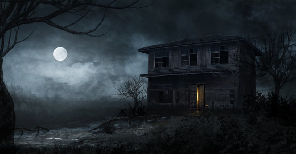 Mansión en noche de terror