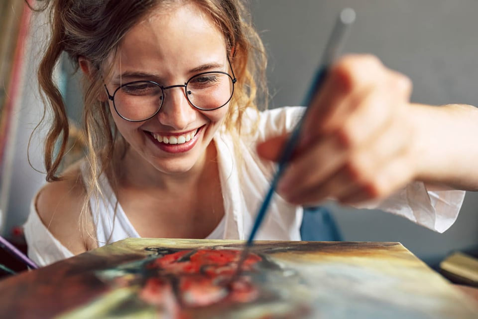 woman, art, painting, artist, hobby