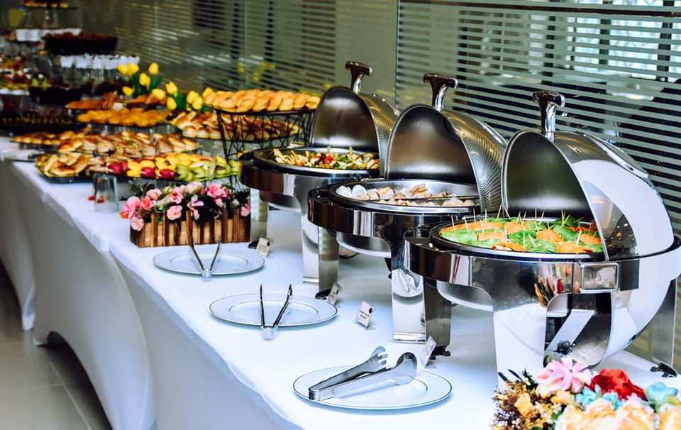 Open Buffet food, varieties, pastries, desserts