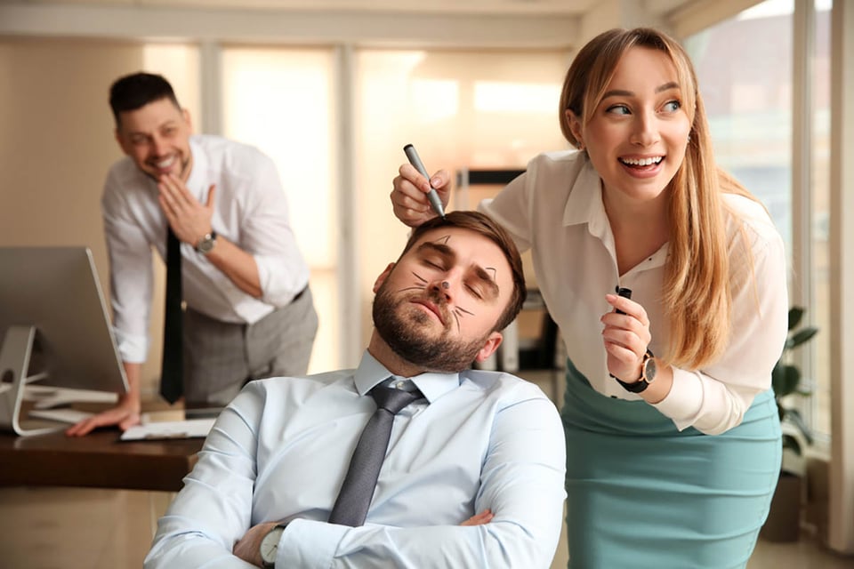 Creativity, woman, drawing, colleagues, face