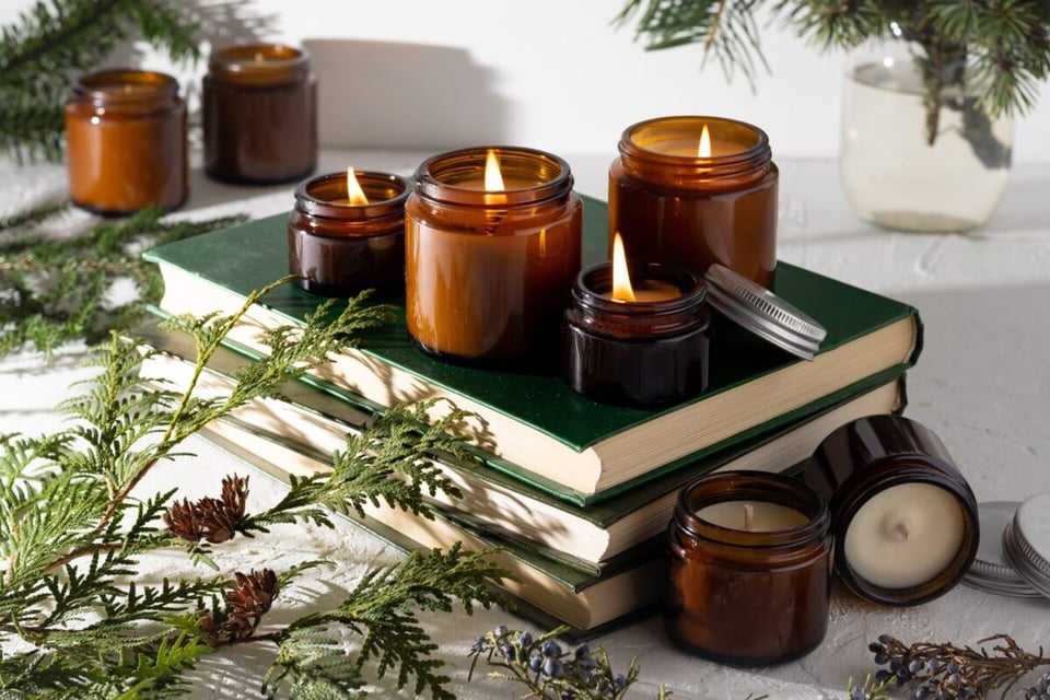 candles, book, atmosphere
