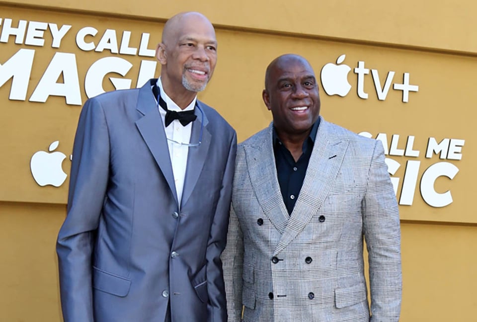 Kareem Abdul-Jabbar, Magic Johnson, basketball, payers, MundoNOW