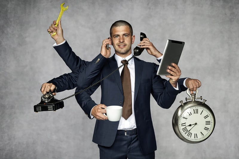 multiusos, empresario, gestión del tiempo, tareas, trabajo
