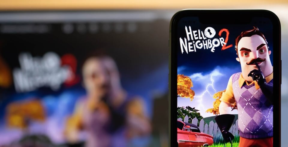 hello neighbor, teléfono, juegos, juego, terror