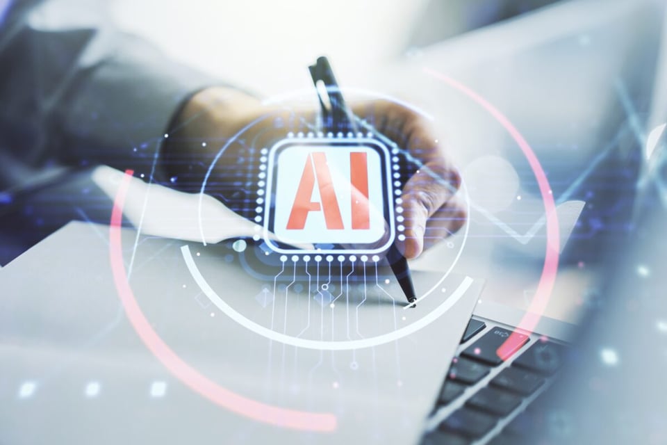 Inteligencia artificial, Chatbot, AI, negocios, hombre