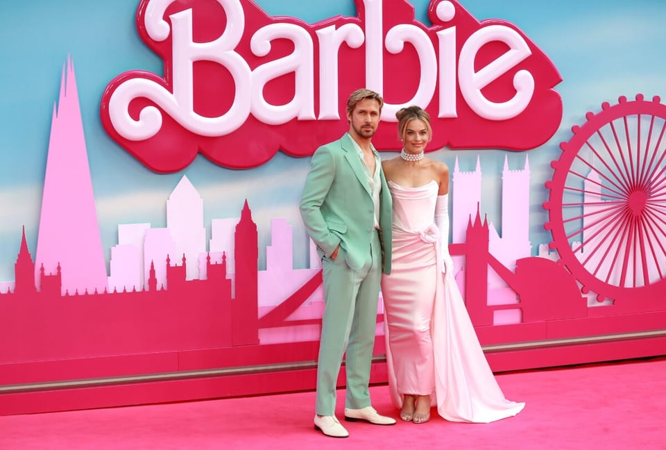Barbie, Margot, Ryan, alfombra rosa, premio