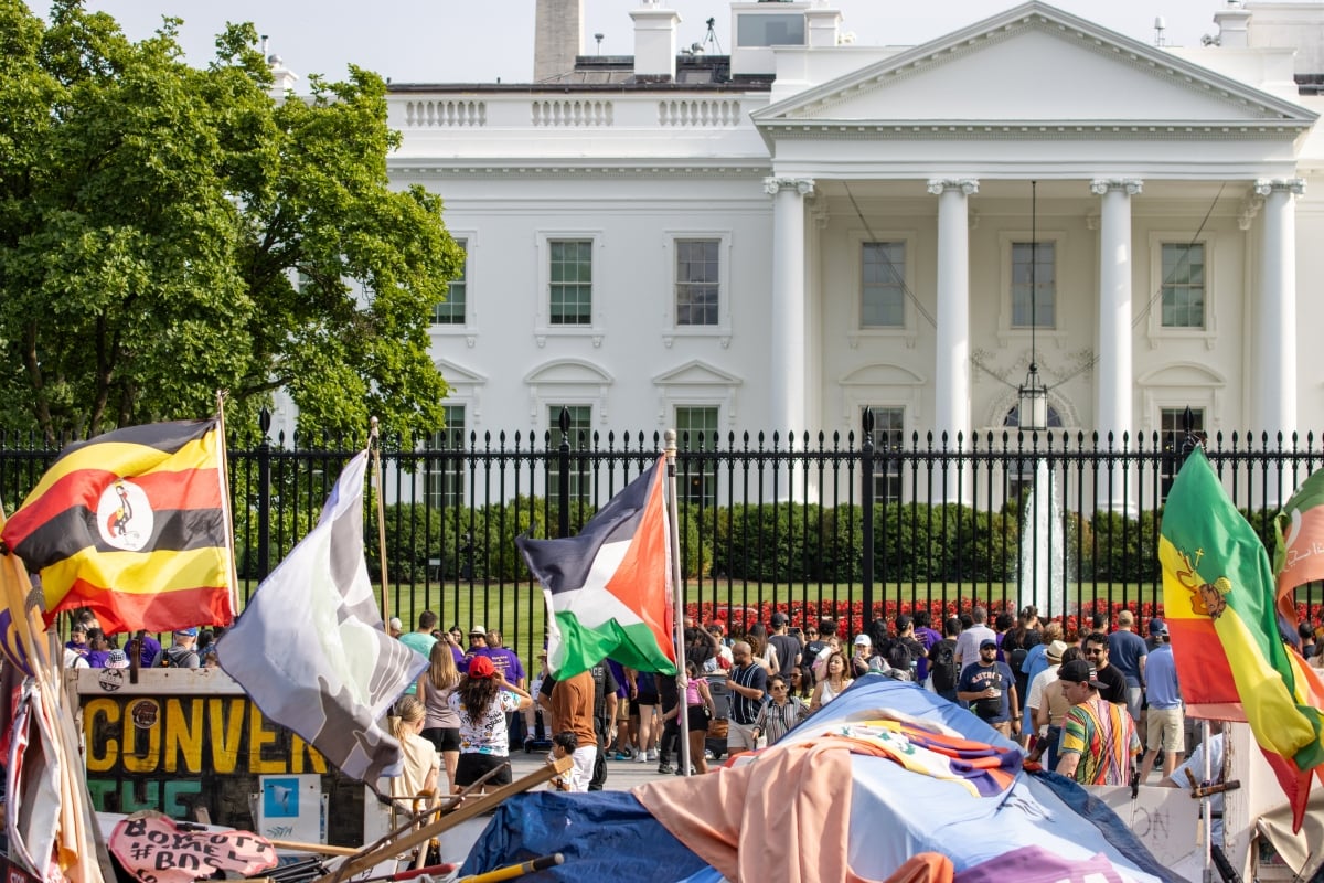 Bombas humo Casa Blanca, Palestina, protesta, EEUU, MundoNOW
