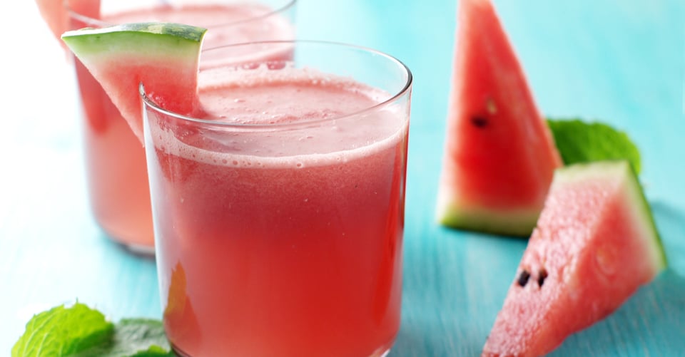 Two glasses with watermelon drink