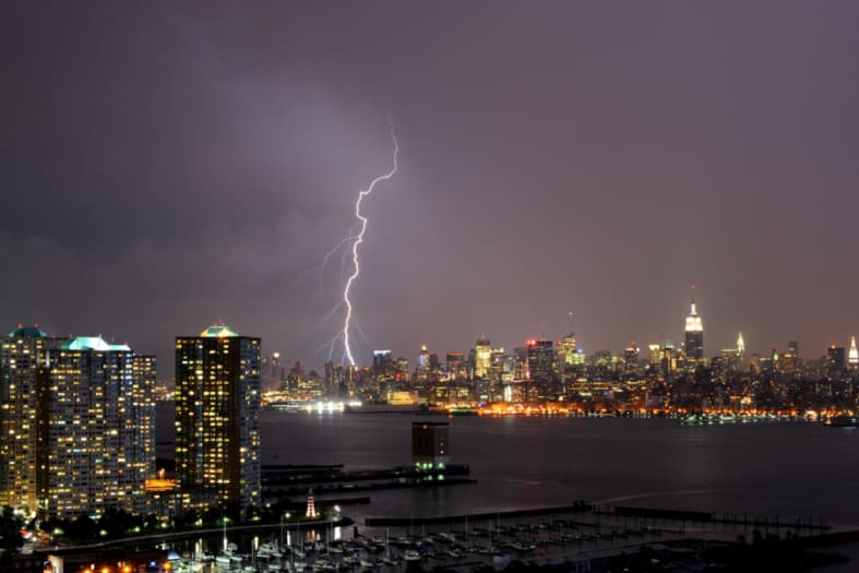 Warning of severe storms and flash flooding due to cold front in the Northeast and mid-Atlantic