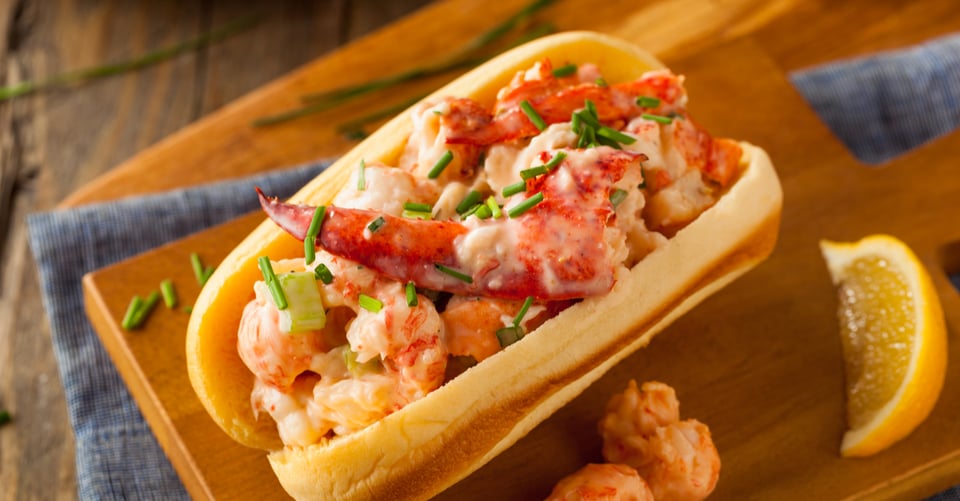 Un lobster roll, que no es de las comidas buenas