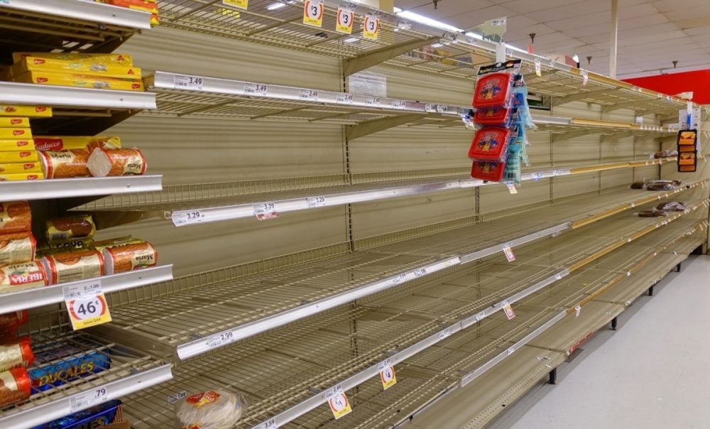 Tiendas en Estados Unidos podrían sufrir escasez de comestibles