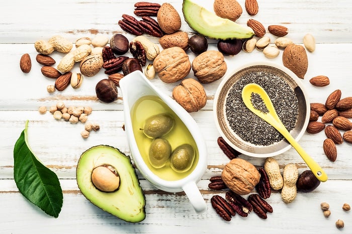 comida, dieta saludable, omega 3, aguacate, nueces