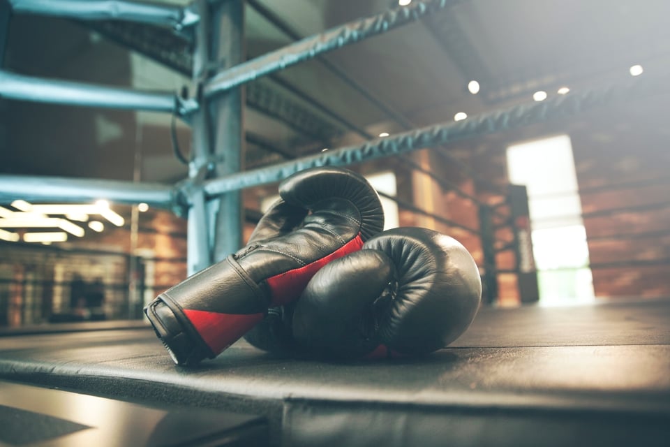 Guantes, pugilista, ring, choque, moto,