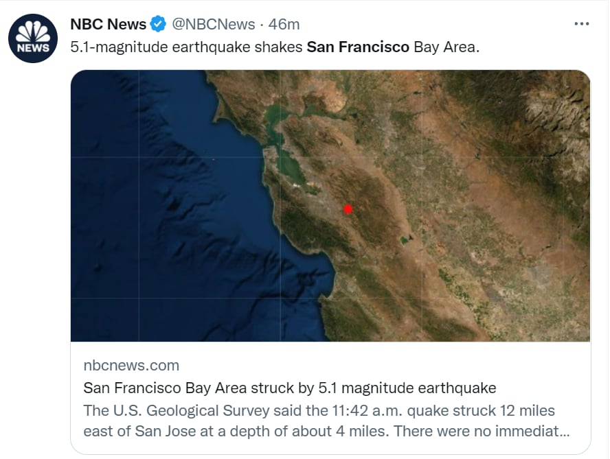 Sismo San Francisco California