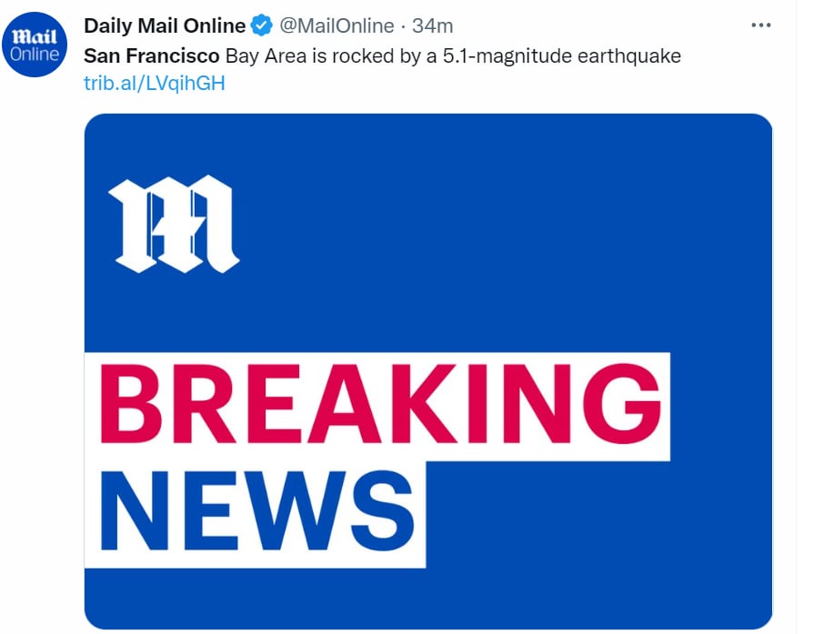 Sismo San Francisco California