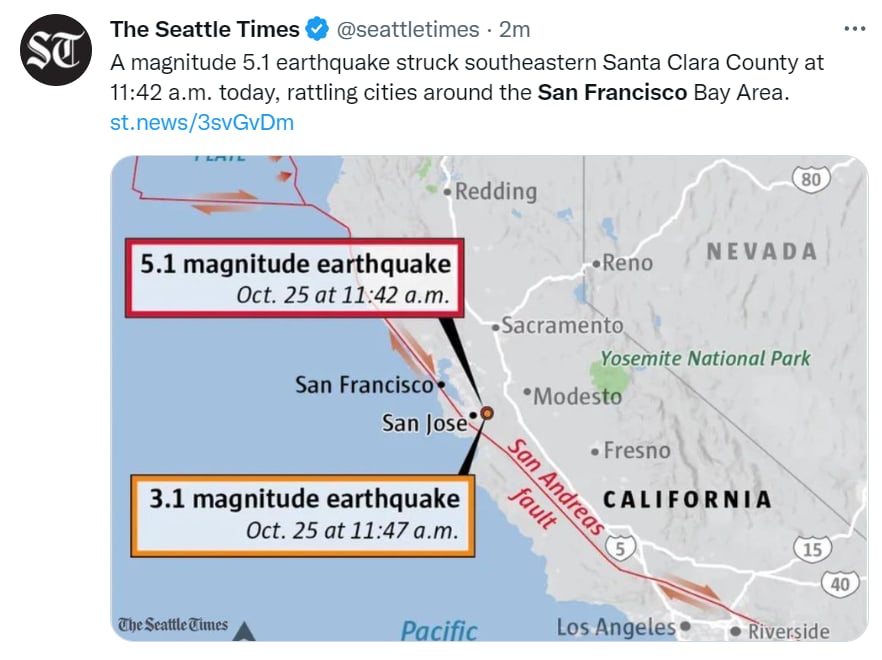 Temblor Estados Unidos