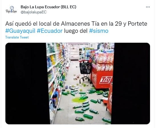 Sismo en Ecuador hizo correr a presentadores de programa televisivo
