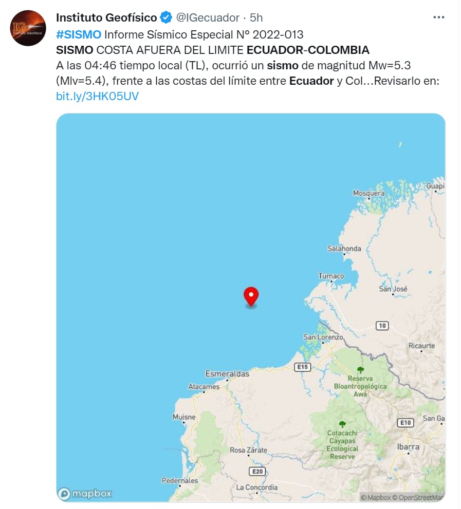 Sismo Ecuador Colombia
