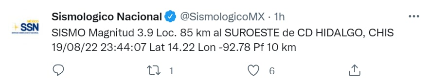 Sismo Hidalgo Chiapas